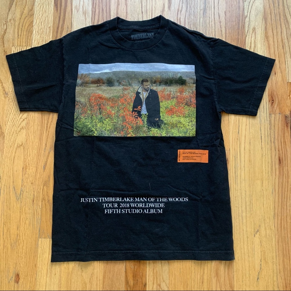 Men’s Justin Timberlake JT 2018 Man Of The Woods World Tour T-Shirt Black Tee M
